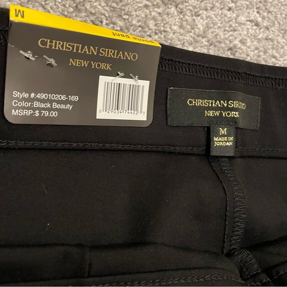 Christian Siriano New York Women's Size M Black Cropped Ponte Pants MSRP $79 - Picture 3 of 13